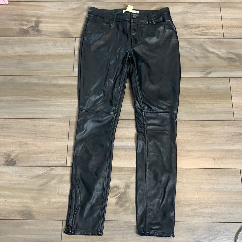 H&M Faux Leather Pants Size 6
